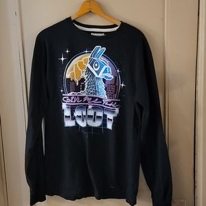 Fortnite Loot Llama Long Sleeve T Sz M